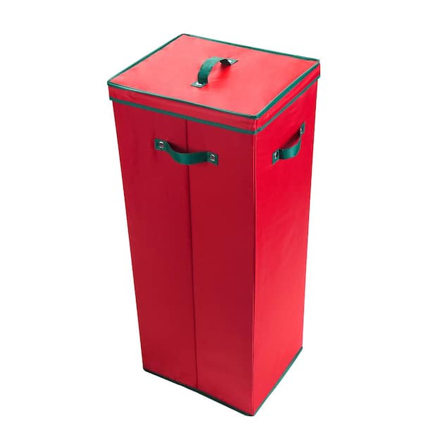 Santa's Bags 40 in. Tall Wrapping Paper Storage Box (Holds Up to 12 Rolls)  with Gift Wrap Accessory Bin SB-10456-RED-RS - The Home Depot
