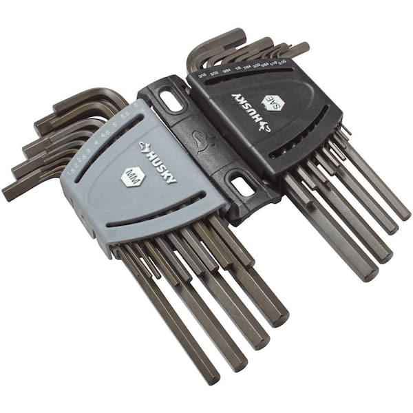 Husky Long Arm Hex Set, SAE/MM (26-Piece) HLAHKSM26PC-06