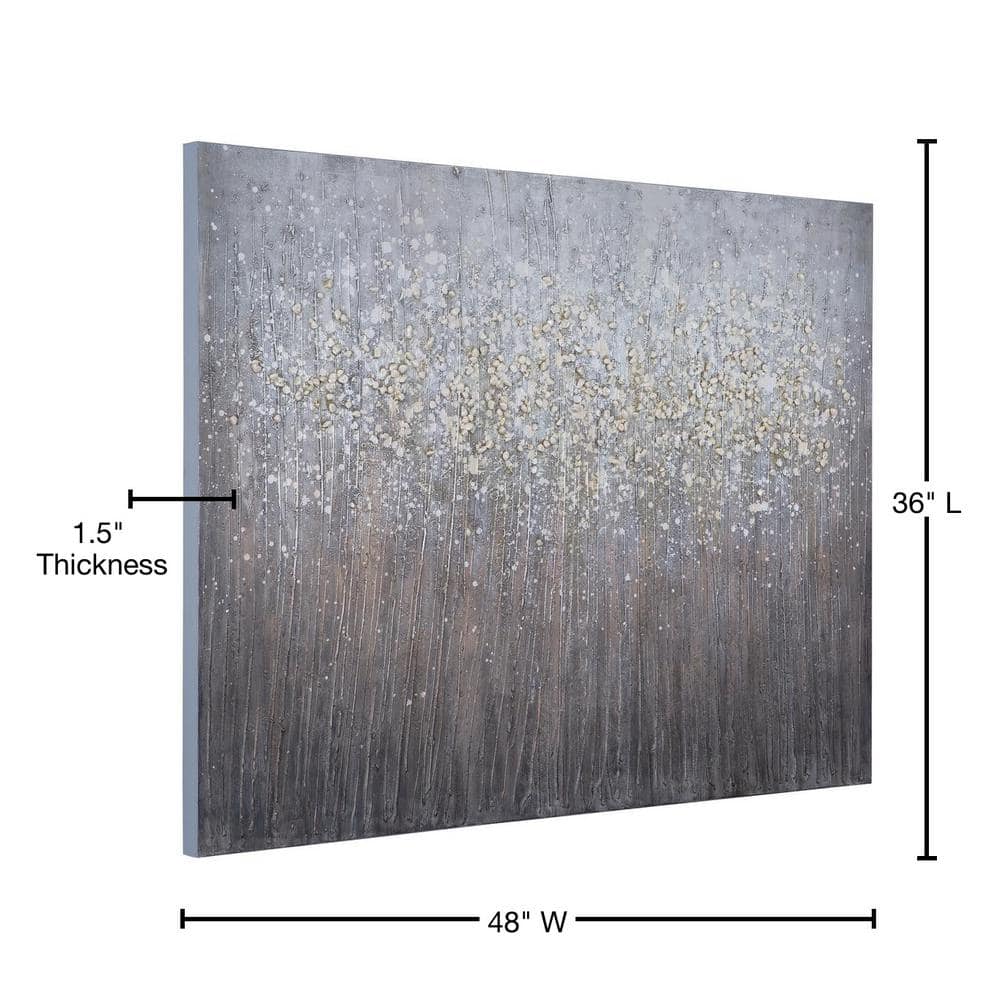 Sprinkle of White Abstract Landscape Canvas Wall Art