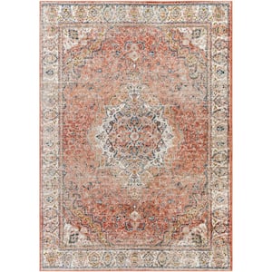 Davaro Red 7 ft. x 9 ft. Traditional Indoor Area Rug