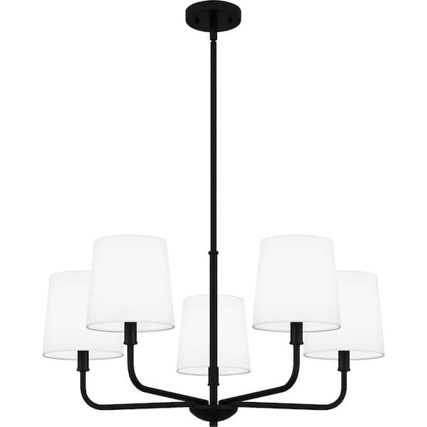 Gallagher 5 Light Matte Black Chandelier