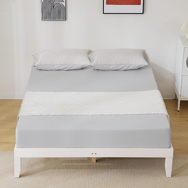 Karl home Brown Wood Frame Pine wood Queen Platform Bed Single Bunk bed