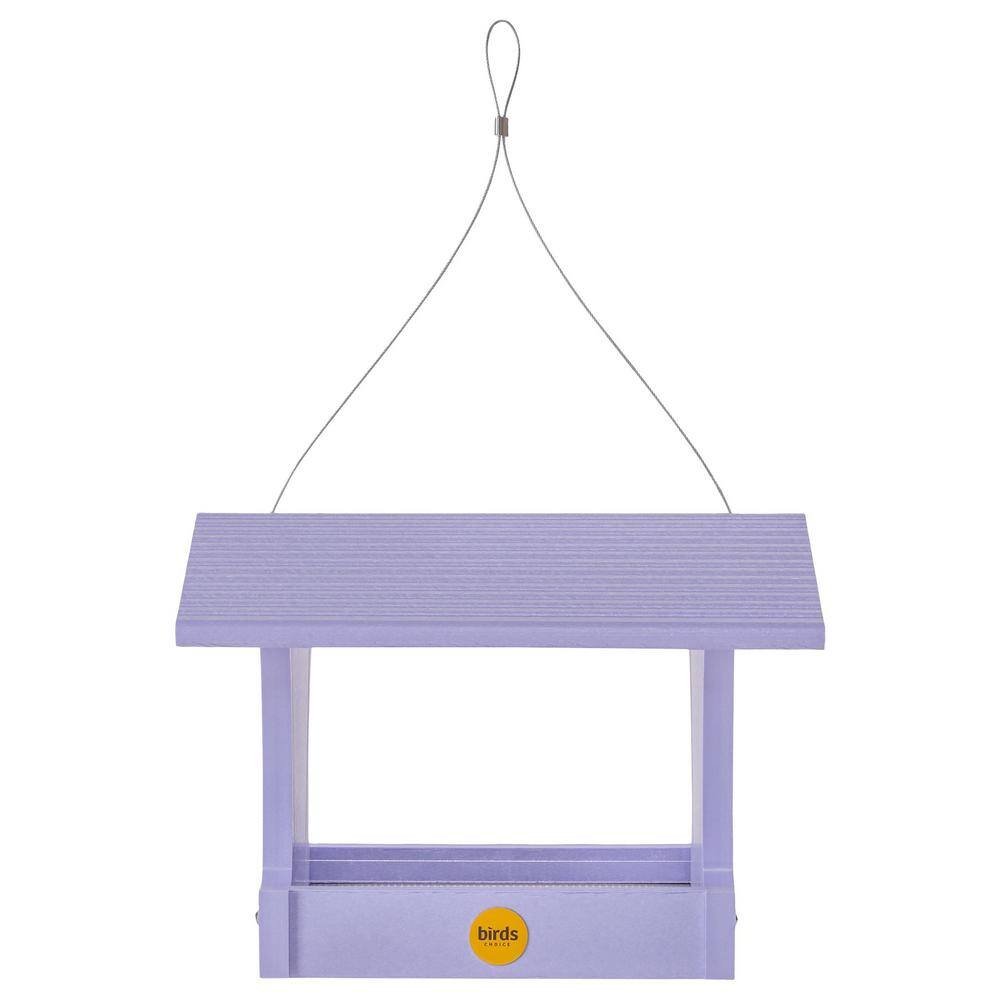 Lavender Hanging Recycled Plastic Hopper Bird Feeder