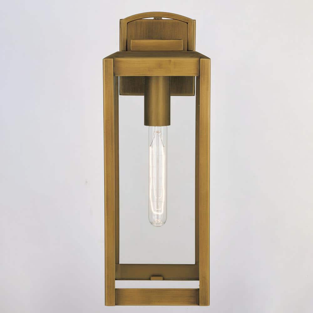 Kinzie Vintage Brass Gold Dimmable Outdoor Wall Sconce