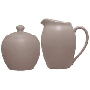 Colorwave Clay (Tan) Stoneware 13 oz. Sugar and 11 fl. oz. Creamer Set