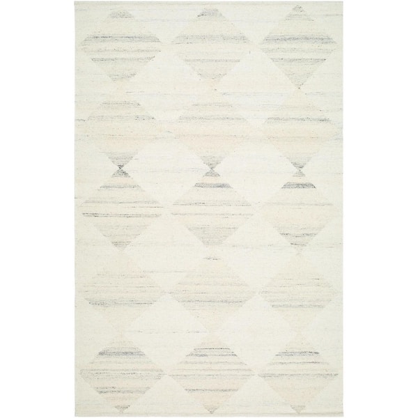 Midyat Cream Global Checkered 9 ft. x 12 ft. Area Rug