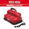 Milwaukee M12 and M18 12-Volt/18-Volt Lithium-Ion Multi-Voltage 6-Port Sequential Rapid Battery Charger (3 M12 and 3 M18 Ports) 48-59-1807