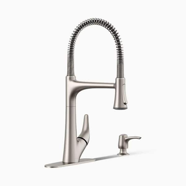 Lilyfield Pro 1 Handle Deck Mount Standard Kitchen Faucet in Vibrant Stainless