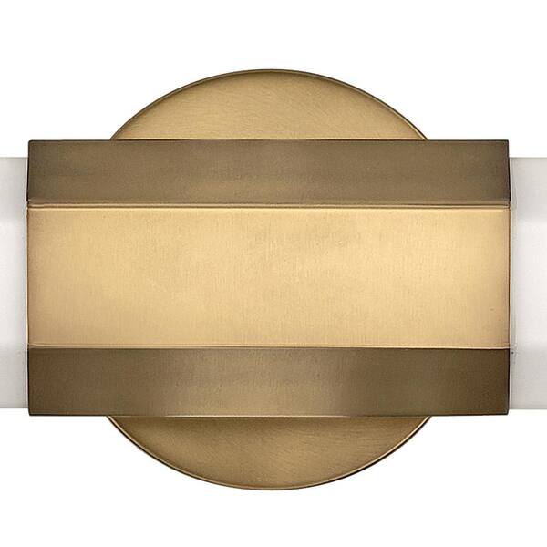 HINKLEY - Hinkley Facet 40-Watt Integrated LED 3-Light 32 in. Bath Vanity Light with Invisimount in Heritage Brass