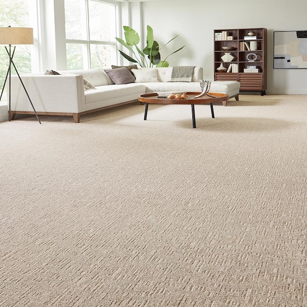 Star of the Show Sunshine Beige 37 oz. Polyester Pattern Carpet - Installation Required