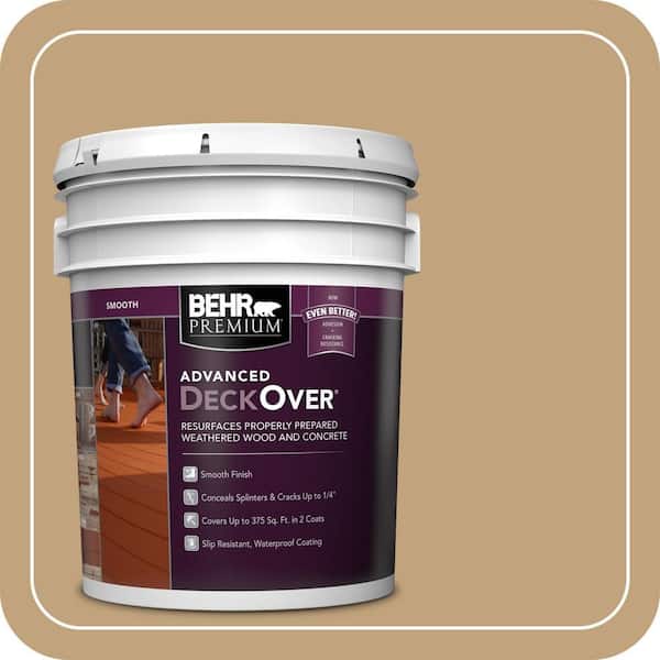 5 gal. #SC-145 Desert Sand Smooth Solid Color Exterior Wood and Concrete Coating
