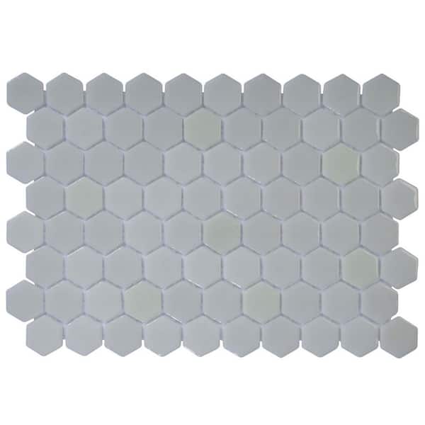 6 in. x 6 in. Glass Tile Love (White 5% Luminescent) Glossy Glass Wall and Floor Tile 0.25 sq. ft. Sample