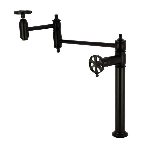 Belknap Deck Mount Pot Filler in Matte Black