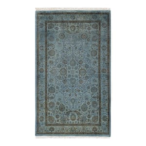 Fine Vibrance, One-of-a-Kind Hand-Knotted Area Rug - Gray, 3 X 5