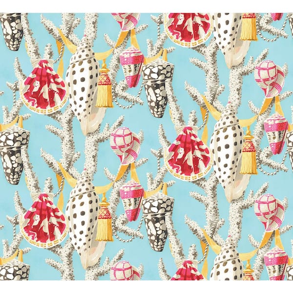 SURFACE STYLE Ocean Wonders Tiffany Vinyl Peel and Stick Wallpaper Roll (Covers 30.75 sq. ft.)