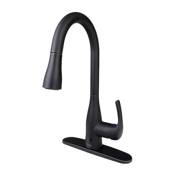 FLOW Motion Activated Single-Handle Pull-Down Sprayer Kitchen Faucet in Oil Rubbed Bronze