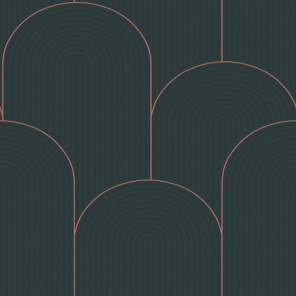 Graham & Brown Lancet Green and Gold Wallpaper