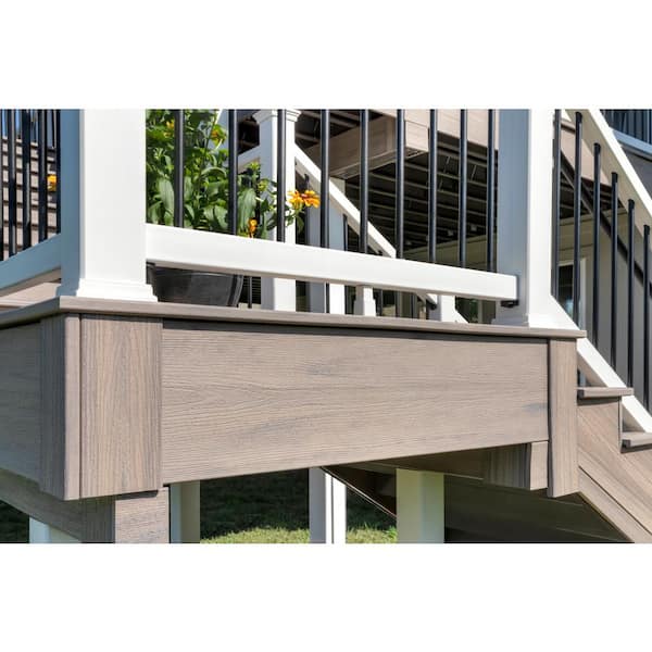 Trex Universal 1-in x 11-in x 12-ft Composite White Fascia Deck Board (Actual Size, 0.56-in x 11.375-in)