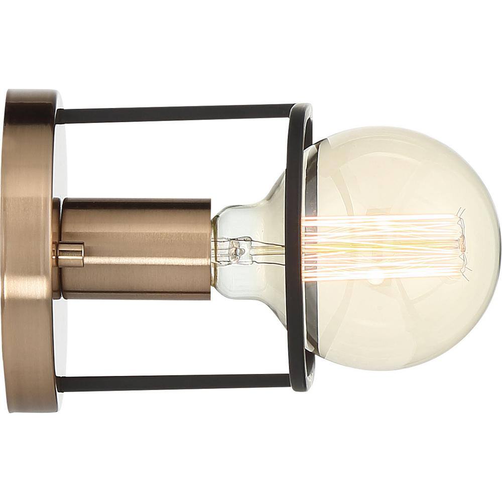 Black and Copper Industrial Modern Wall Sconce