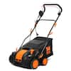 WEN 16 in. 15 Amp 2-in-1 Electric Dethatcher and Scarifier with Collection Bag DT1516