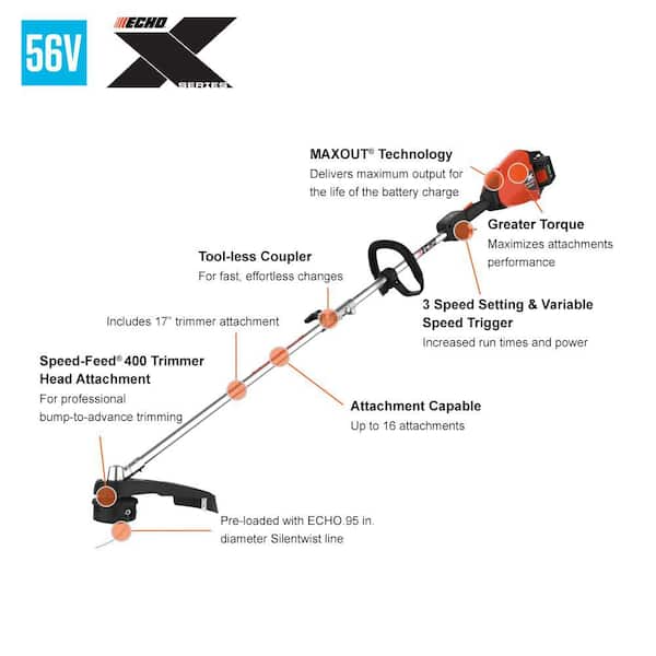 ECHO 56V X Series Brushless Cordless Battery Attachment ECHO 56V X Series Brushless Cordless Battery Attachment