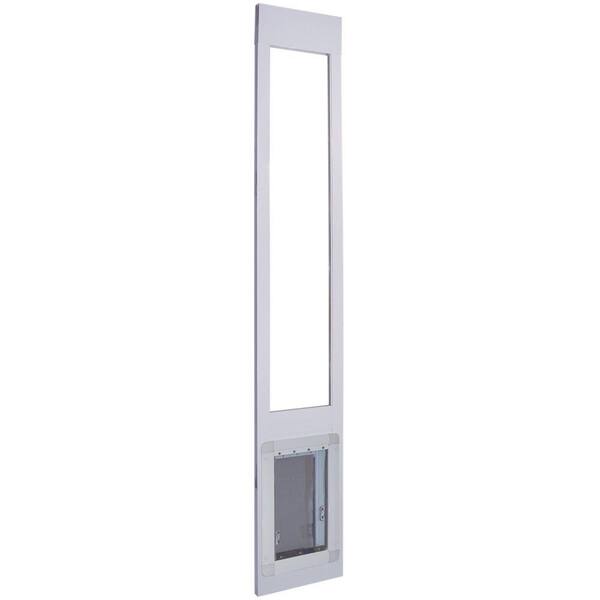 Ideal Pet 7.25 in. x 13 in. Aluminum Frame Pet Patio Door with Dual Flaps Fits 75.4 in. to 80.4 in. Tall Alum Slider-DISCONTINUED