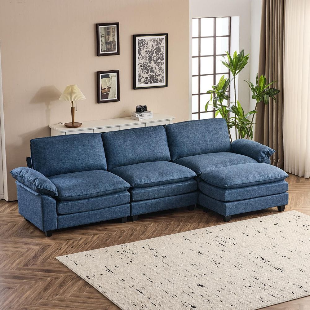 Double-Layer Cushions Collection 120 in. Wide Pillow Top Arm Polyester L-s