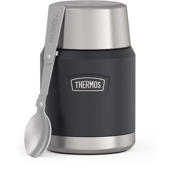 Thermos 16 oz. Granite Black Stainless Steel Food Jar with Spoon  EA-IS3002GT4 - The Home Depot