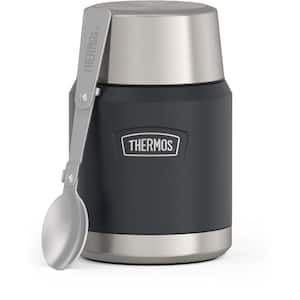 Thermos 24 oz. Granite Black Stainless Steel Food Jar with Spoon