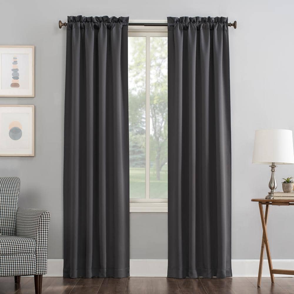 Gavin Energy Saving Charcoal Polyester 40 in. W x 84 in. L Rod Pocket Blackout Curtain (Single Panel) price history on PriceWatchPro