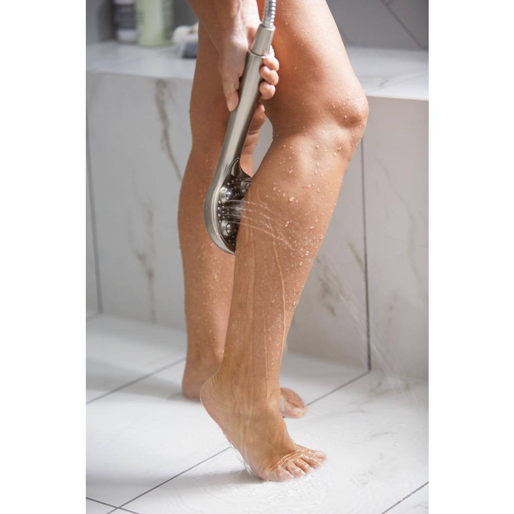 HydroRoller Nickel Dual Handheld and Rain Shower Head