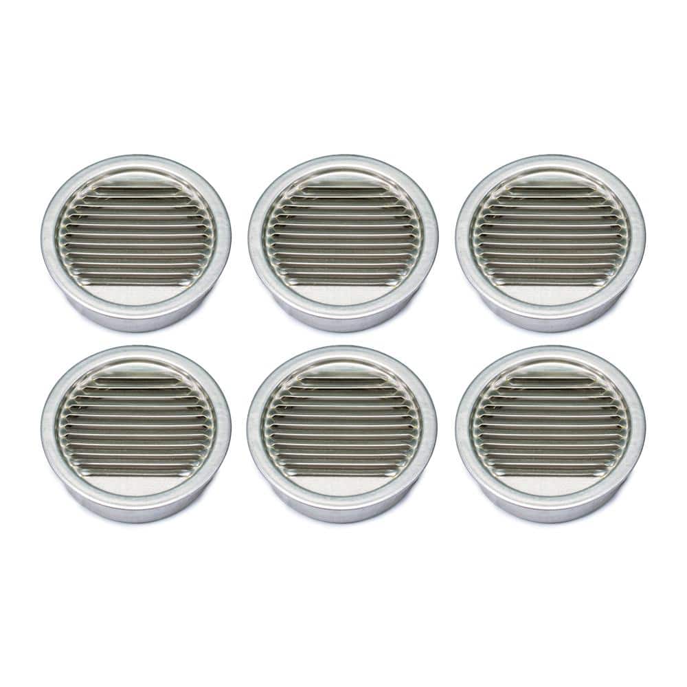 Resin Circular Mini Wall Louver Vent in White 6-pack Master Flow 2 In 16rlsc2 for sale online 