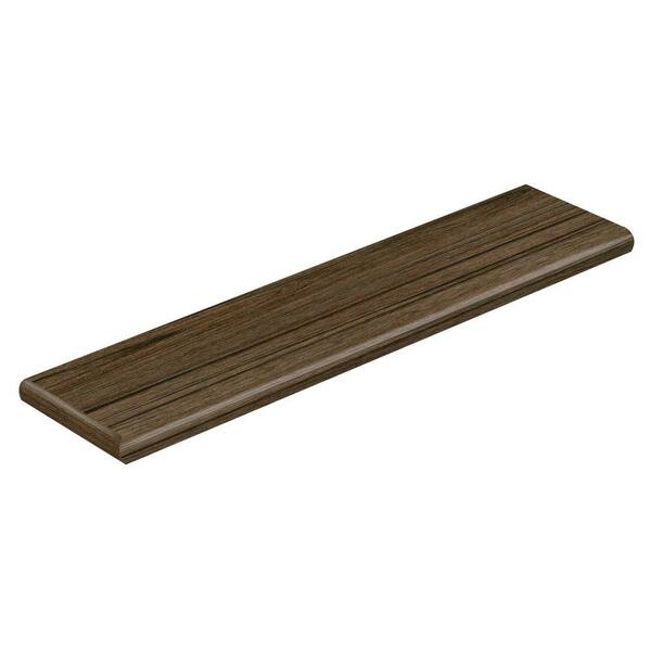 Cap A Tread Iron Wood 47 in. Long x 12-1/8 in. Deep x 1-11/16 in. Height Vinyl Left Return to Cover Stairs 1 in. Thick