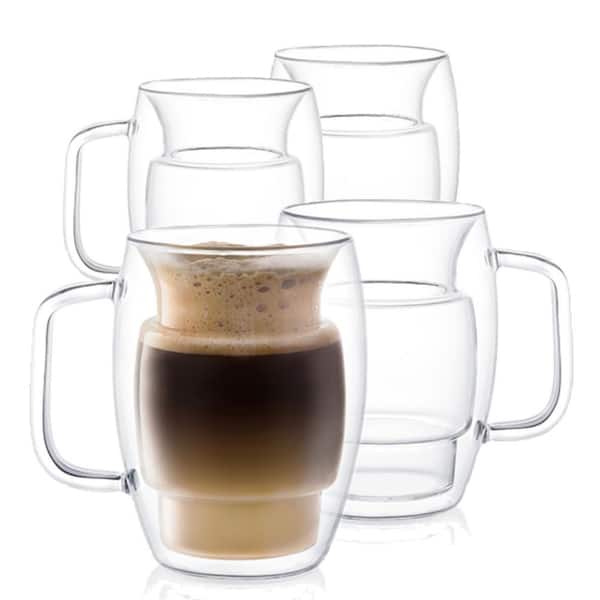 JavaFly Glass Mugs Modern Minimalist Espresso Shot Glasses (Set of 8)