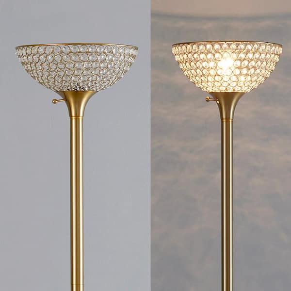 Crystal torchiere floor lamp hotsell