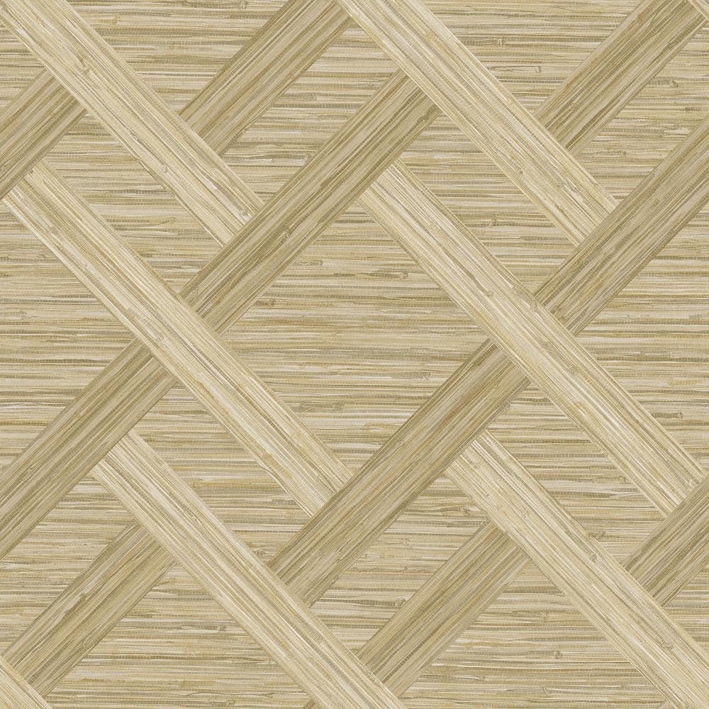 Java Weave Brown Faux Grasscloth Peel and Stick Wallpaper