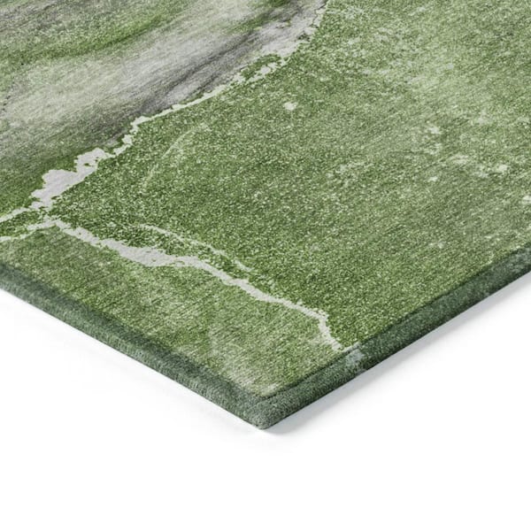Chantille ACN524 Olive 2 ft. 3 in. x 7 ft. 6 in. Machine Washable Indoor/Outdoor Geometric Runner Rug