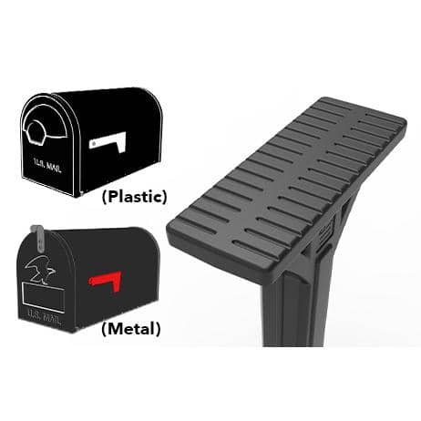 Black Heavy Duty Dig-Free Universal Mailbox Post