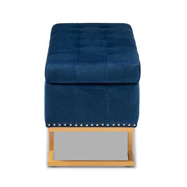 Providence Stanley Storage Ottoman, Navy Blue, Sold by at Home