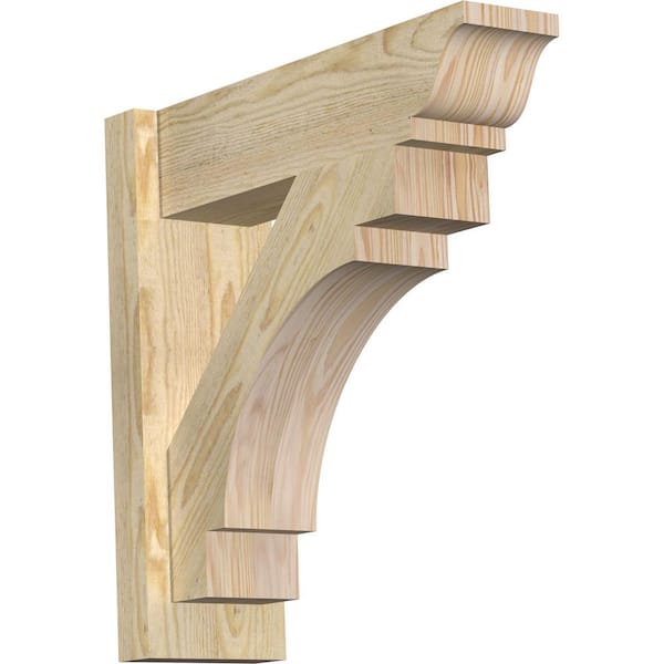 Ekena Millwork 6 in. x 20 in. x 20 in. Douglas Fir Merced Traditional Rough Sawn Outlooker