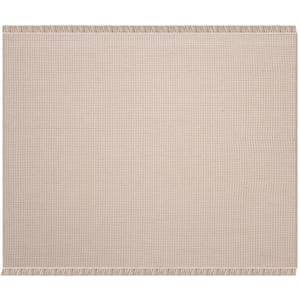 Montauk Ivory/Gray 4 ft. x 4 ft. Multi-Striped Solid Color Square Area Rug
