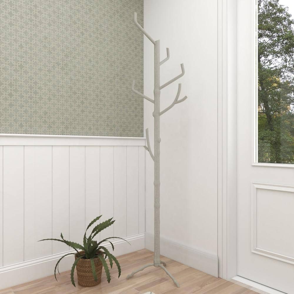 Oversized Silver Aluminum Tree Branch Coat Stand