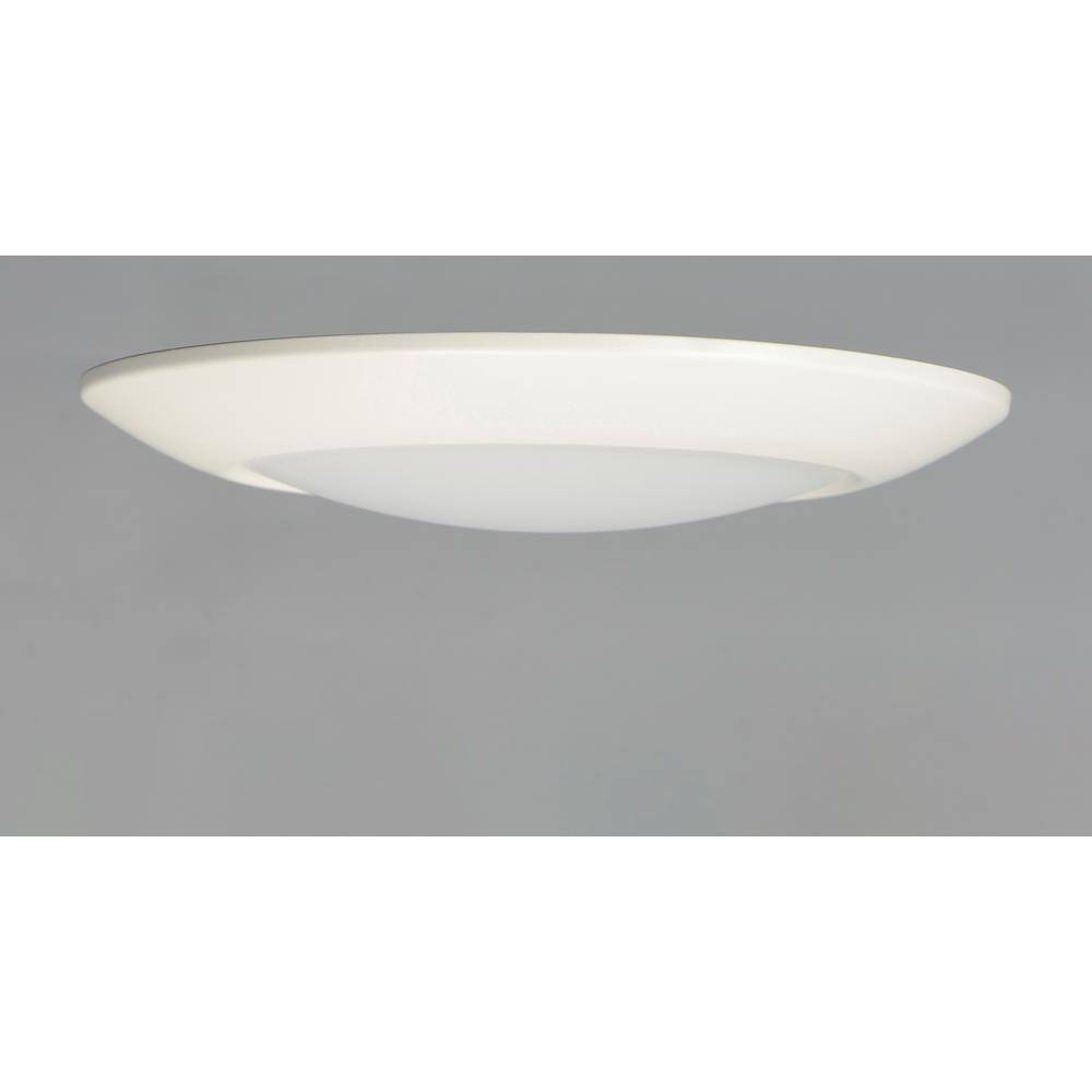 White Aluminum LED Flush Mount Bowl Light