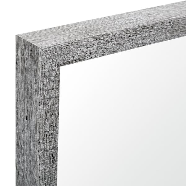 Large Rectangle Grey Modern Mirror (41.5 in. H x 31.5 in. W)
