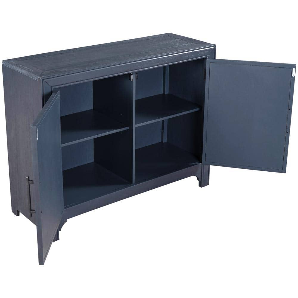 40 in. W x 15 in. D x 31.9 in. H Bathroom Blue Linen Cabinet
