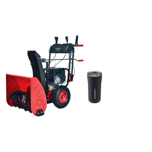 Powersmart 24 in. 212 cc 2-Stage Electric Start Gas Snow Blower with Free Mug