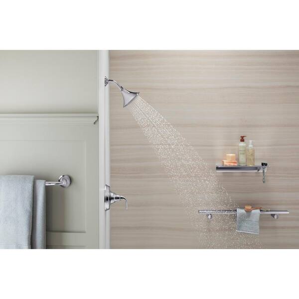 KOHLER Forte Rite-Temp 1-Handle Wall-Mount Tub and Shower Faucet Trim Kit in Polished Chrome (Valve not included)