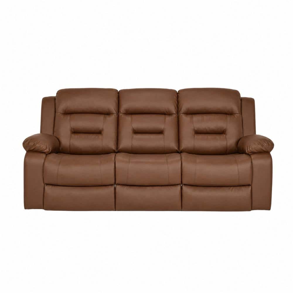 81 in. 3-Seat Faux Leather Power Reclining Sofa Set for Living Room with USB & Footrest, Light Brown price history on PriceWatchPro