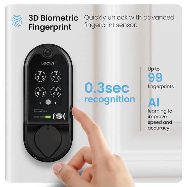 Reviews for Lockly Vision Matte Black Deadbolt WiFi Smart Lock