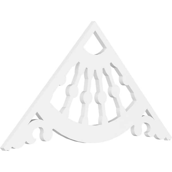 Ekena Millwork Wagon Wheel 1 in. D x 24 in. W x 48 in. L Signature Urethane Gable Pediment